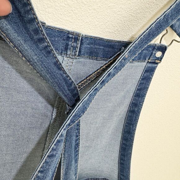 Wallflower Overalls Womens XL Blue Flare Stretch Modern Boho Festival Denim - Picture 9 of 16
